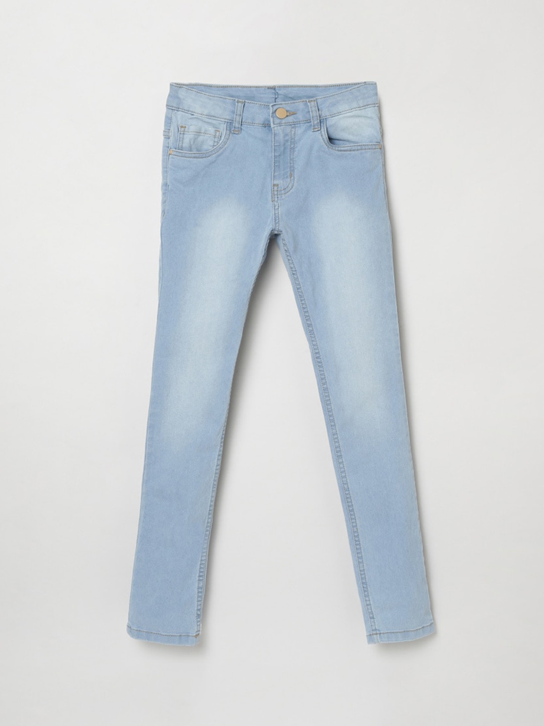 

max Girls Blue Heavy Fade Jeans