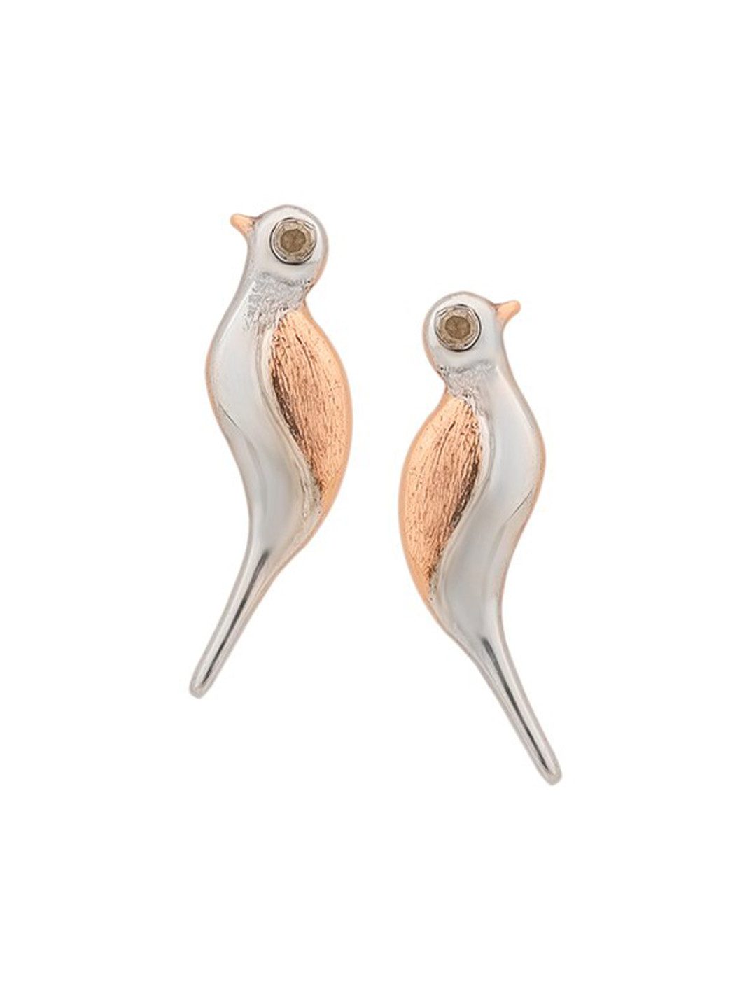

Chumbak Silver & Bronze-Toned Animal Shaped Studs Earrings
