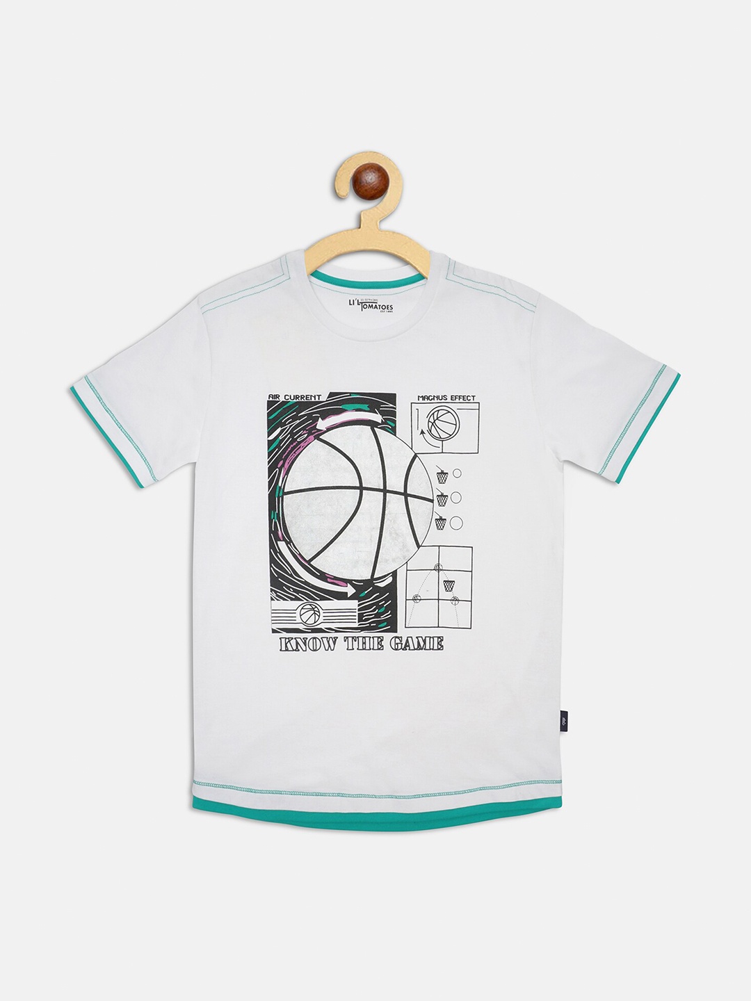 

Lil Tomatoes Boys White Printed T-shirt