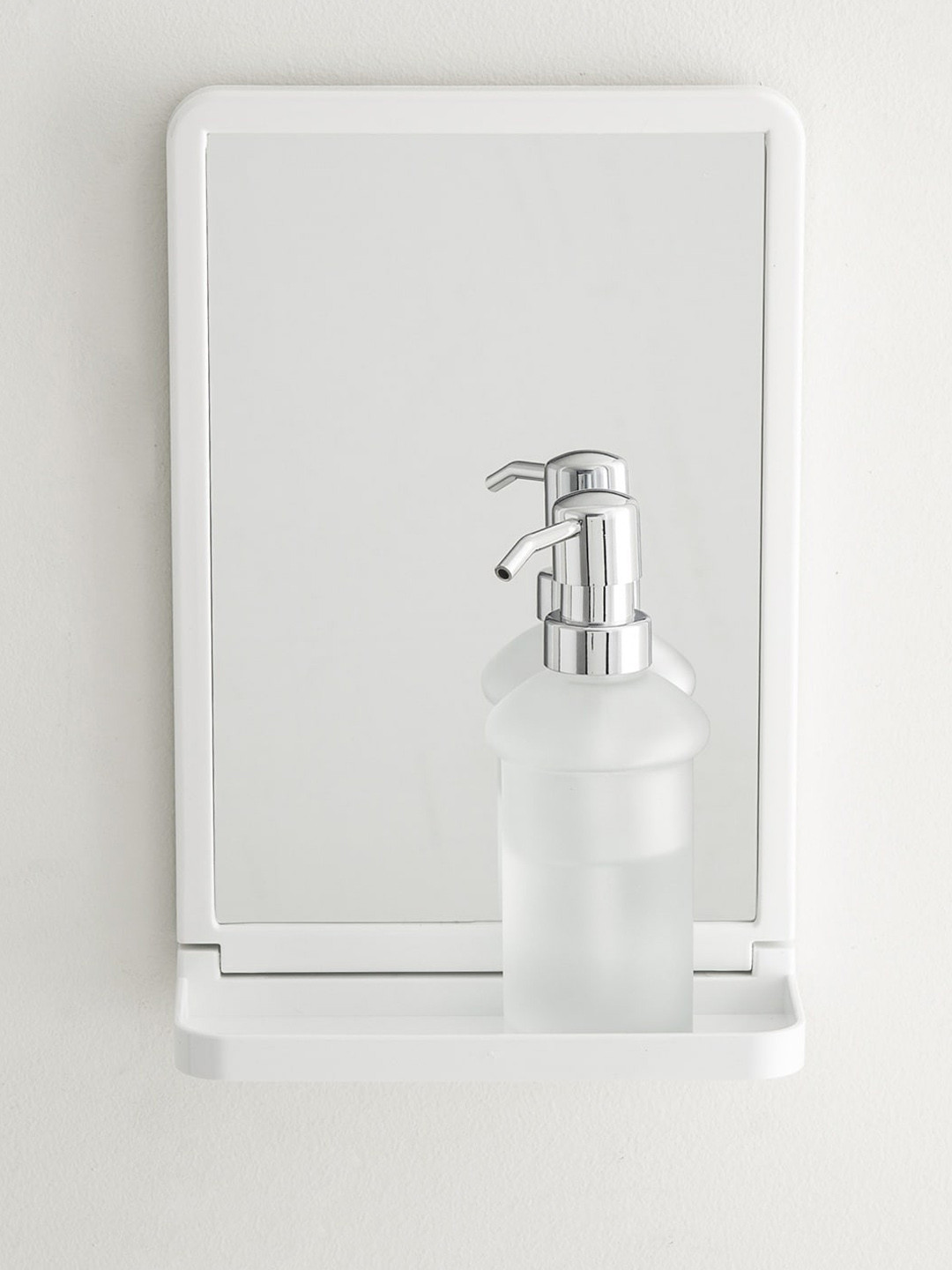 

Home Centre White Solid Orion Mirror With Suction Cup
