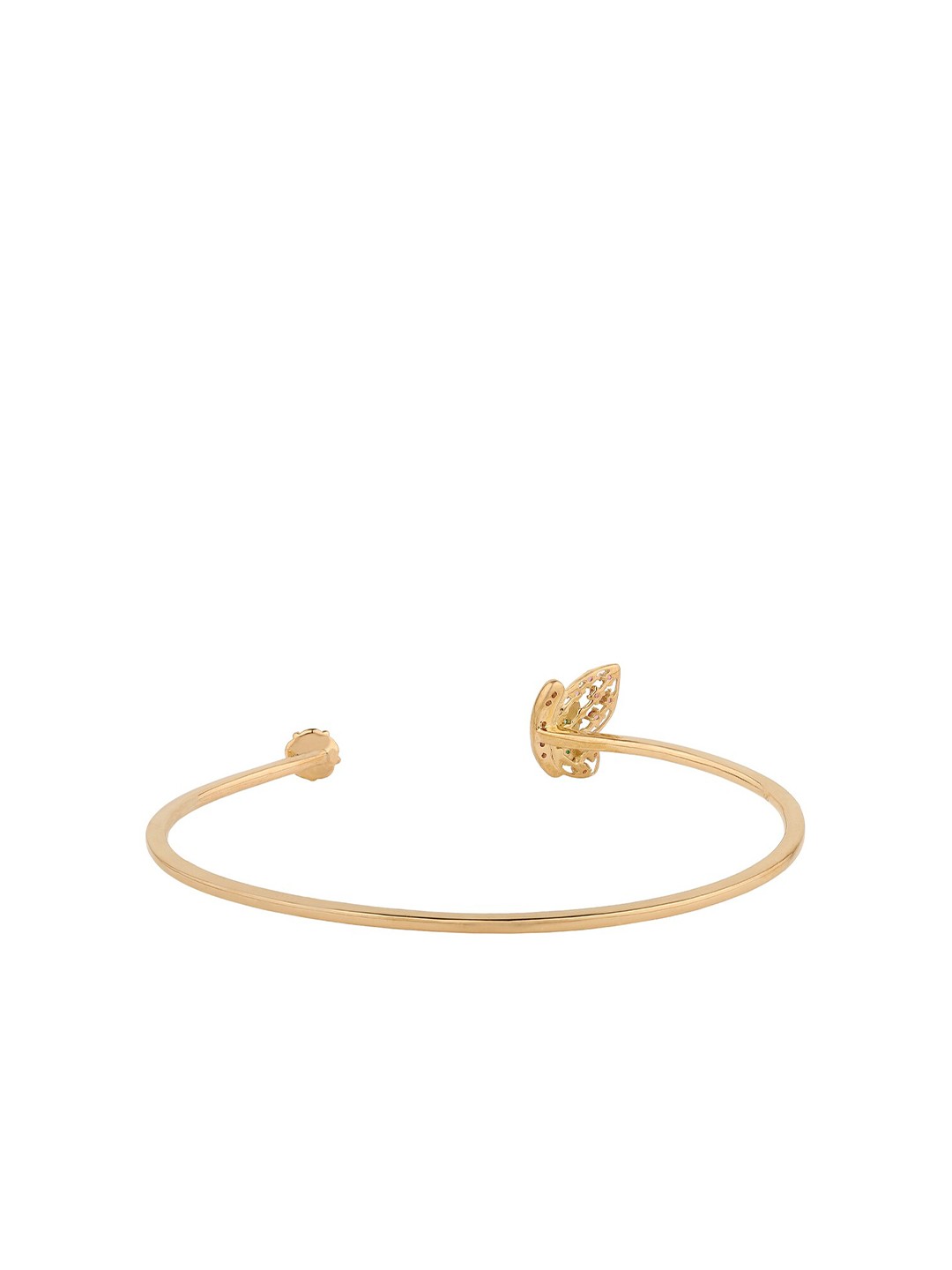 

Chumbak Women Gold & Pink Sterling Silver Gold-Plated Cuff Bracelet