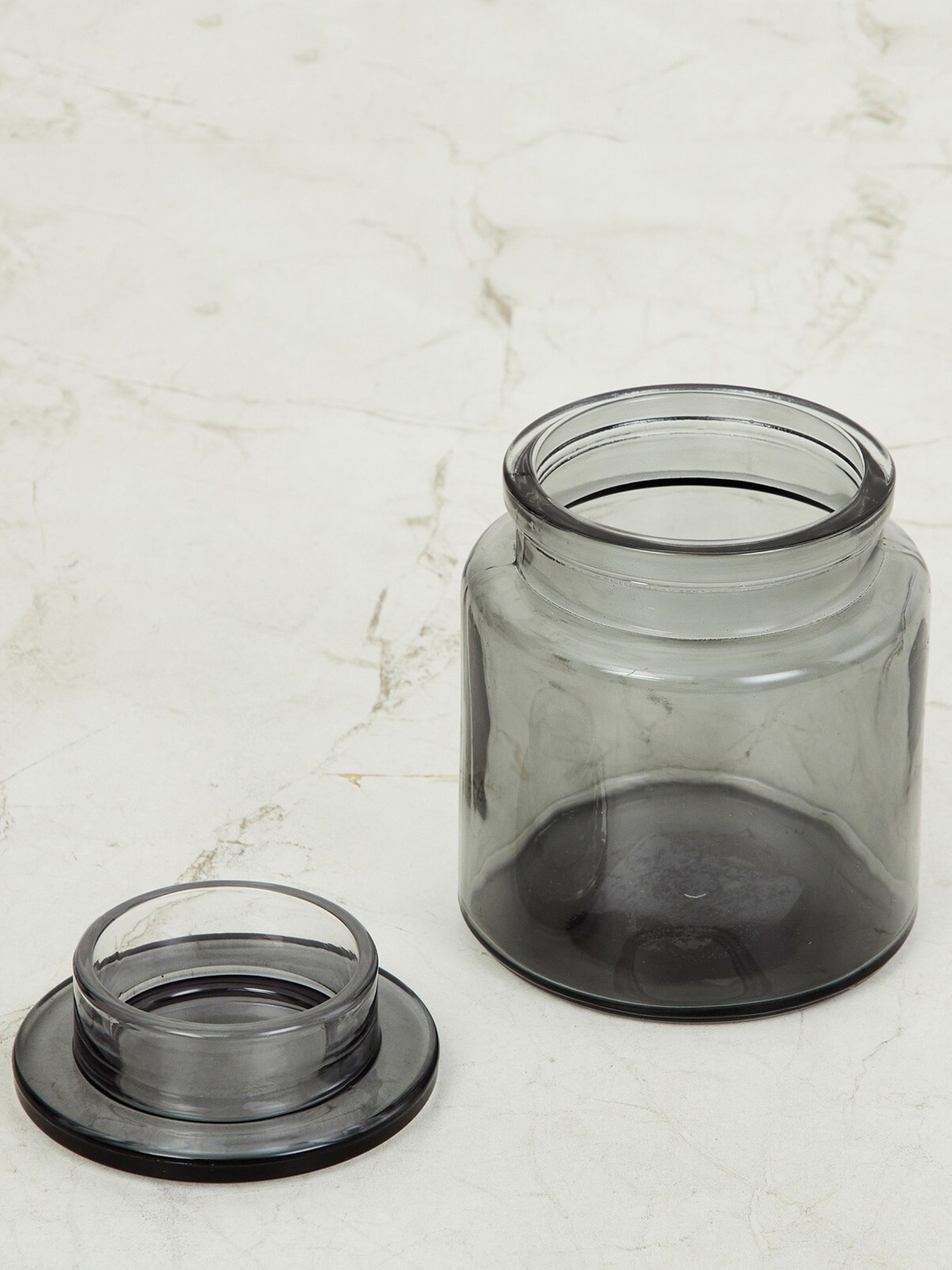 

Home Centre Transparent Rad Glass Cotton Box - Large With Glass Lid