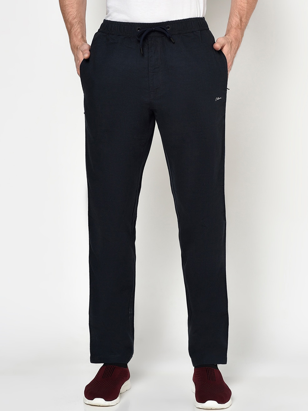 

Octave Men Navy-Blue Solid Cotton Track Pants