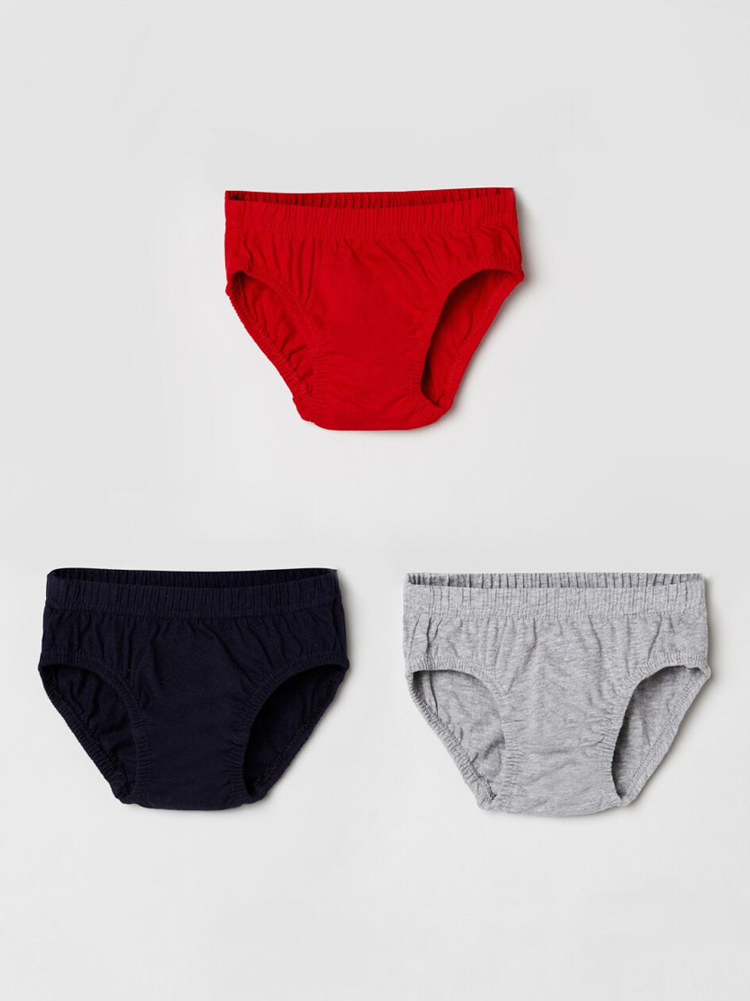 

max Boys Pack Of 3 Basic Cotton Briefs NOOSDIB03, Red