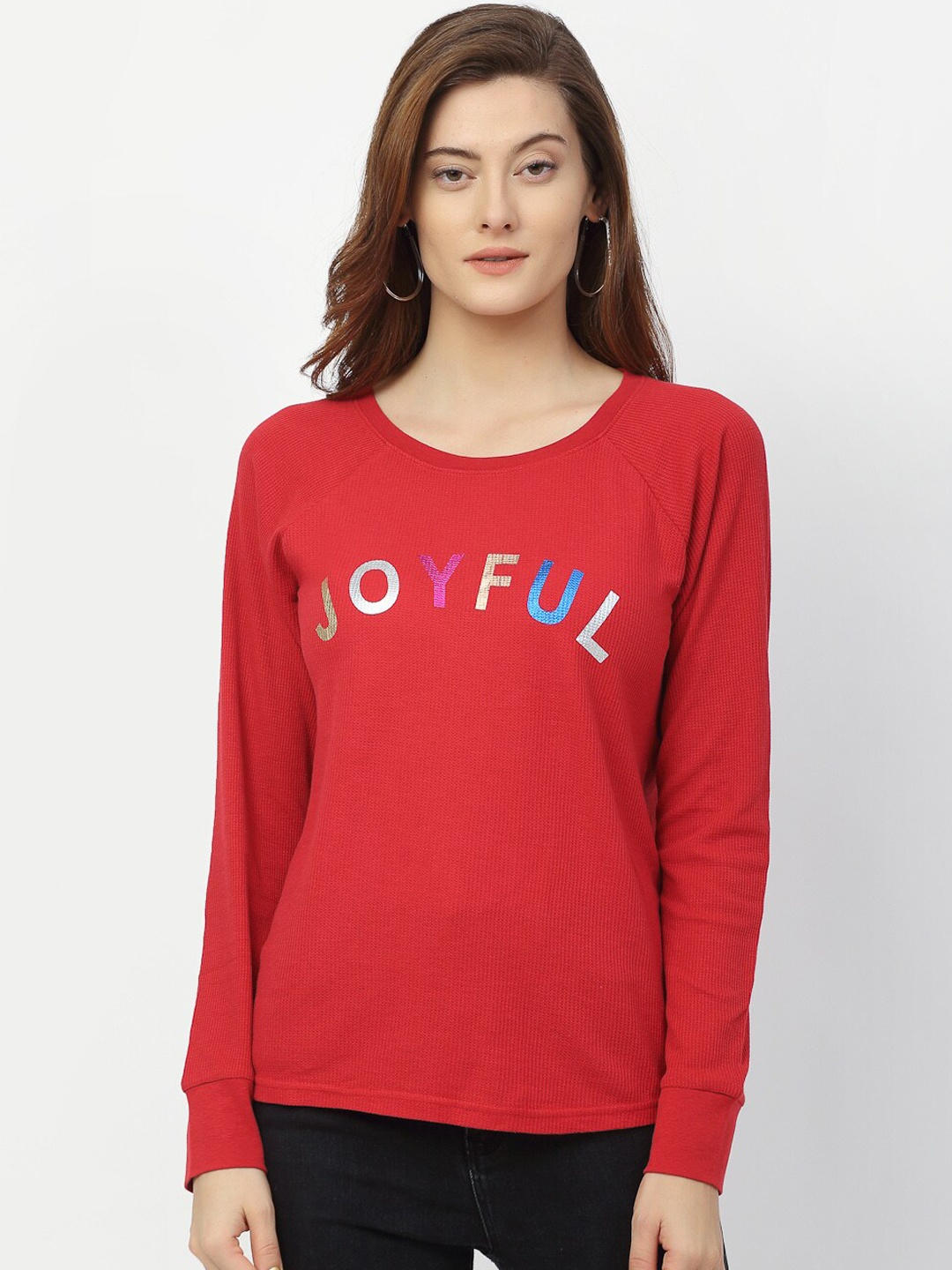 

Rigo Red Printed Regular Top