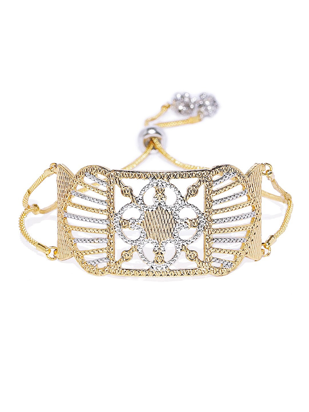

AccessHer Women 22k Gold-Plated & Silver-Toned Wraparound Bracelet