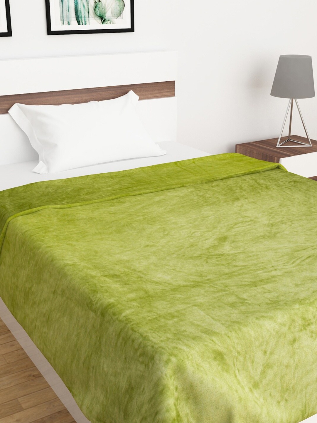 

Home Centre Green Solid AC Room 110 GSM Single Bed Blanket
