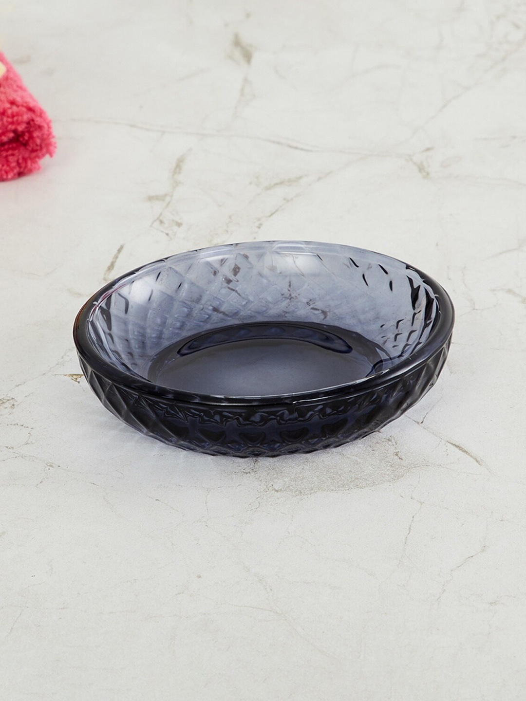 

Home Centre Blue Solid Organic Arya Glass Soap Dish