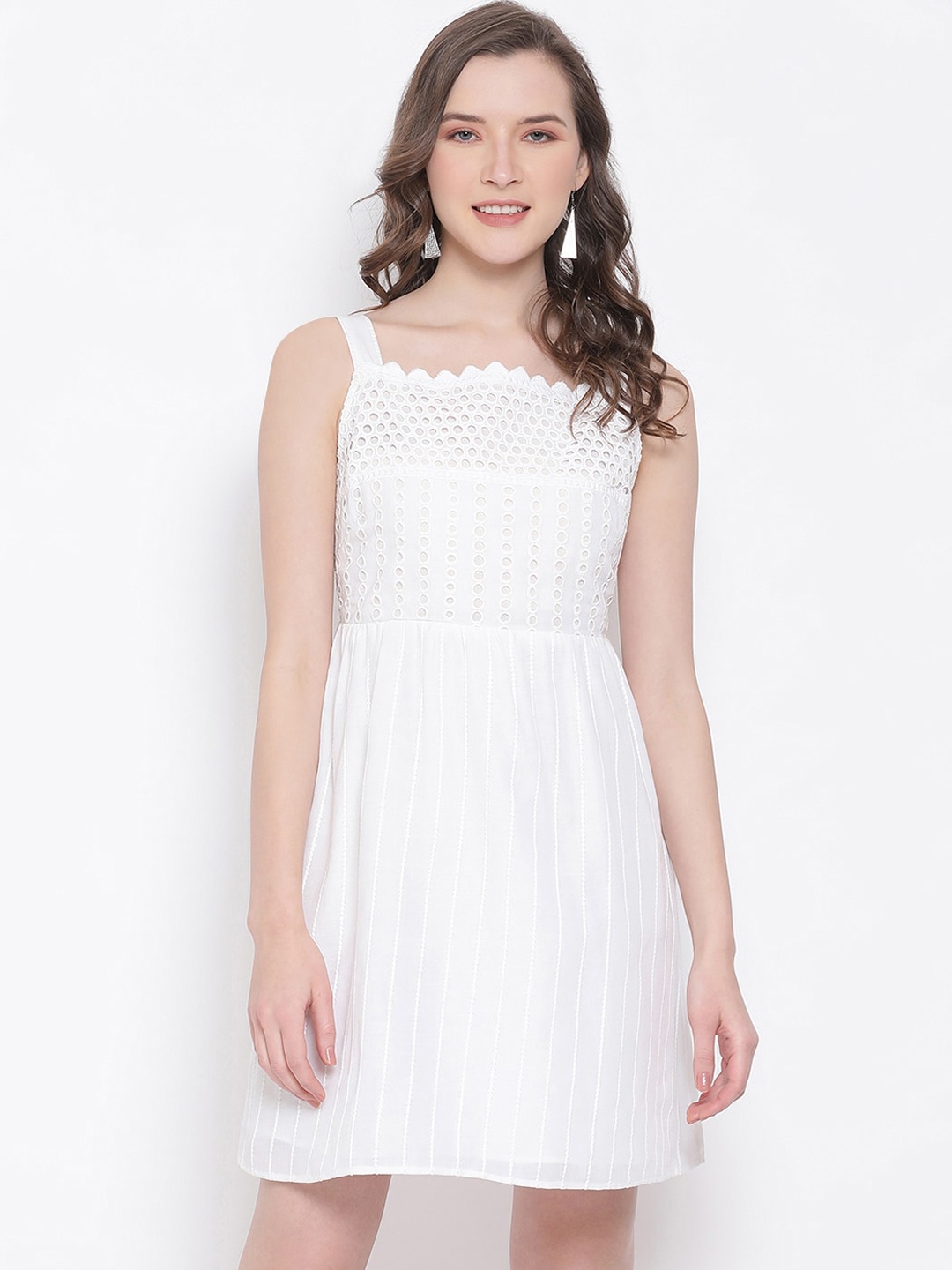 

LY2 White Embroidered Dress