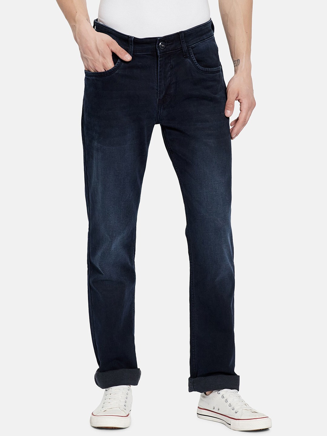 

Octave Men Dark Blue Low Fade Jeans, Navy blue