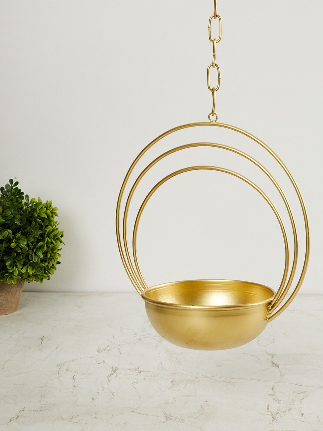 

Home Centre Gold-Toned Splendid Hanging Planter