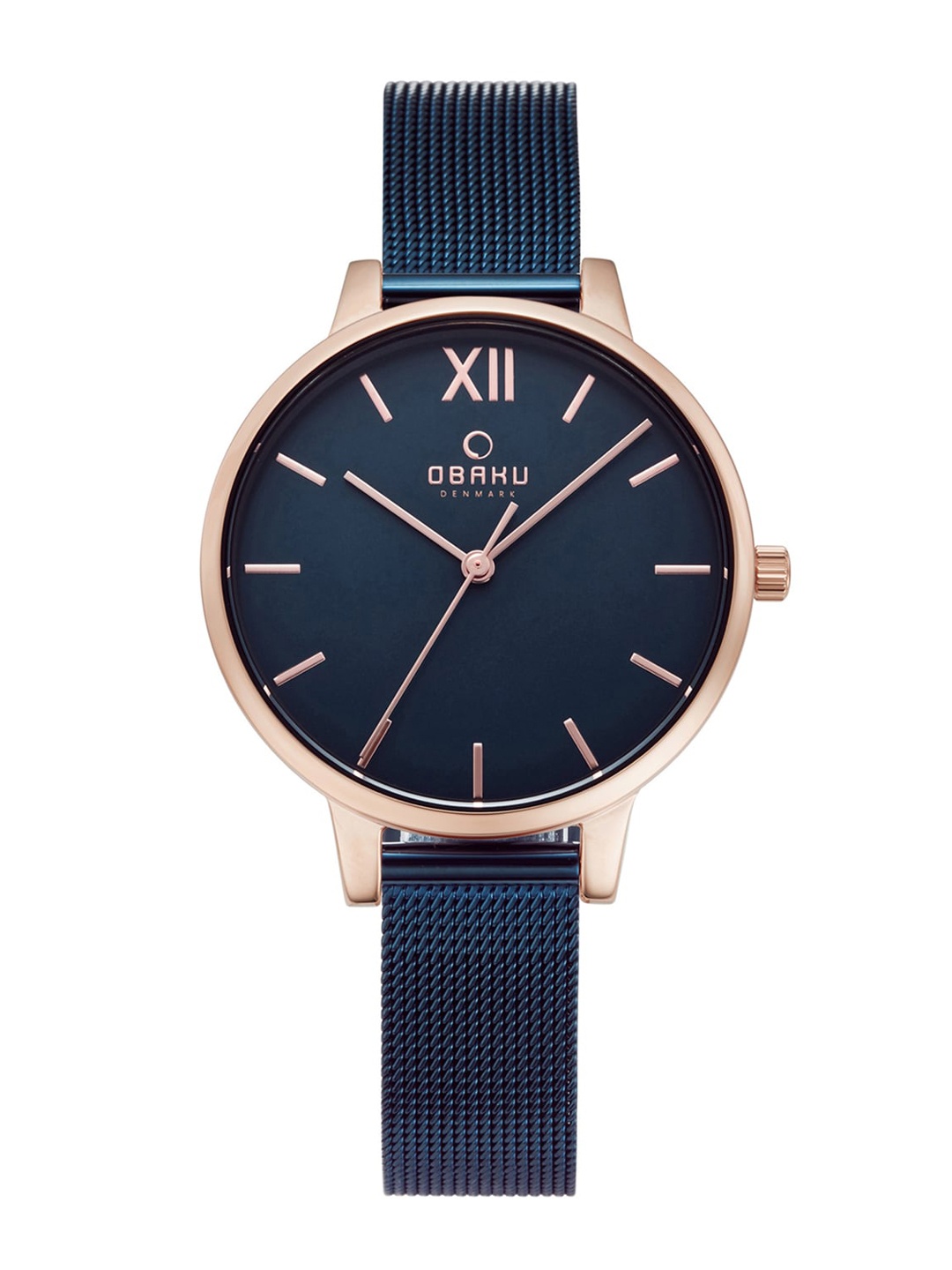 

Obaku Women Blue Brass Dial & Blue Stainless Steel Straps Analogue Watch V209LXVLML