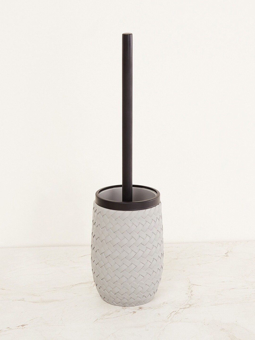 

Home Centre Grey & Black Textured Marshmallow Polyresin Toilet Brush With Holder