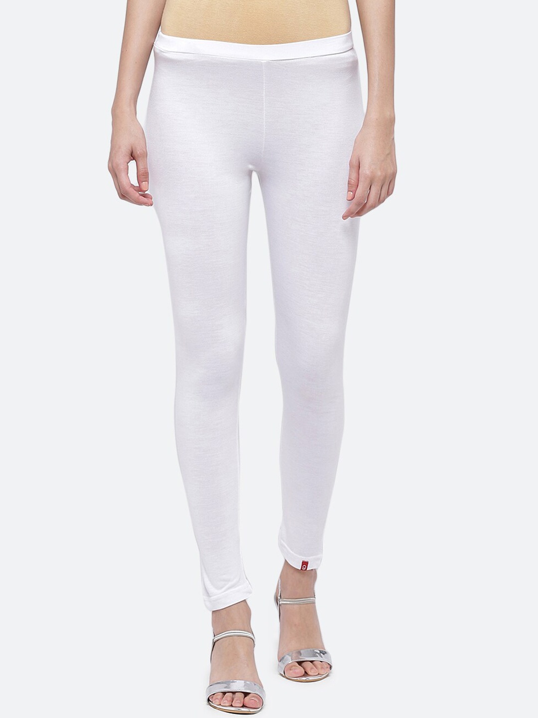 

Biba Women White Solid Ankle Length Leggings