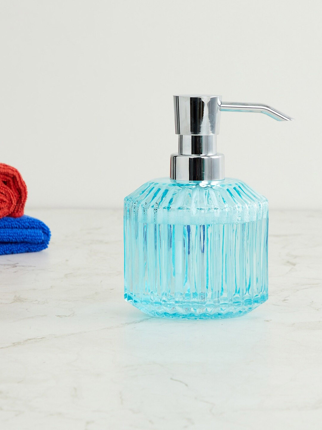 

Home Centre Blue Solid Soap Dispenser
