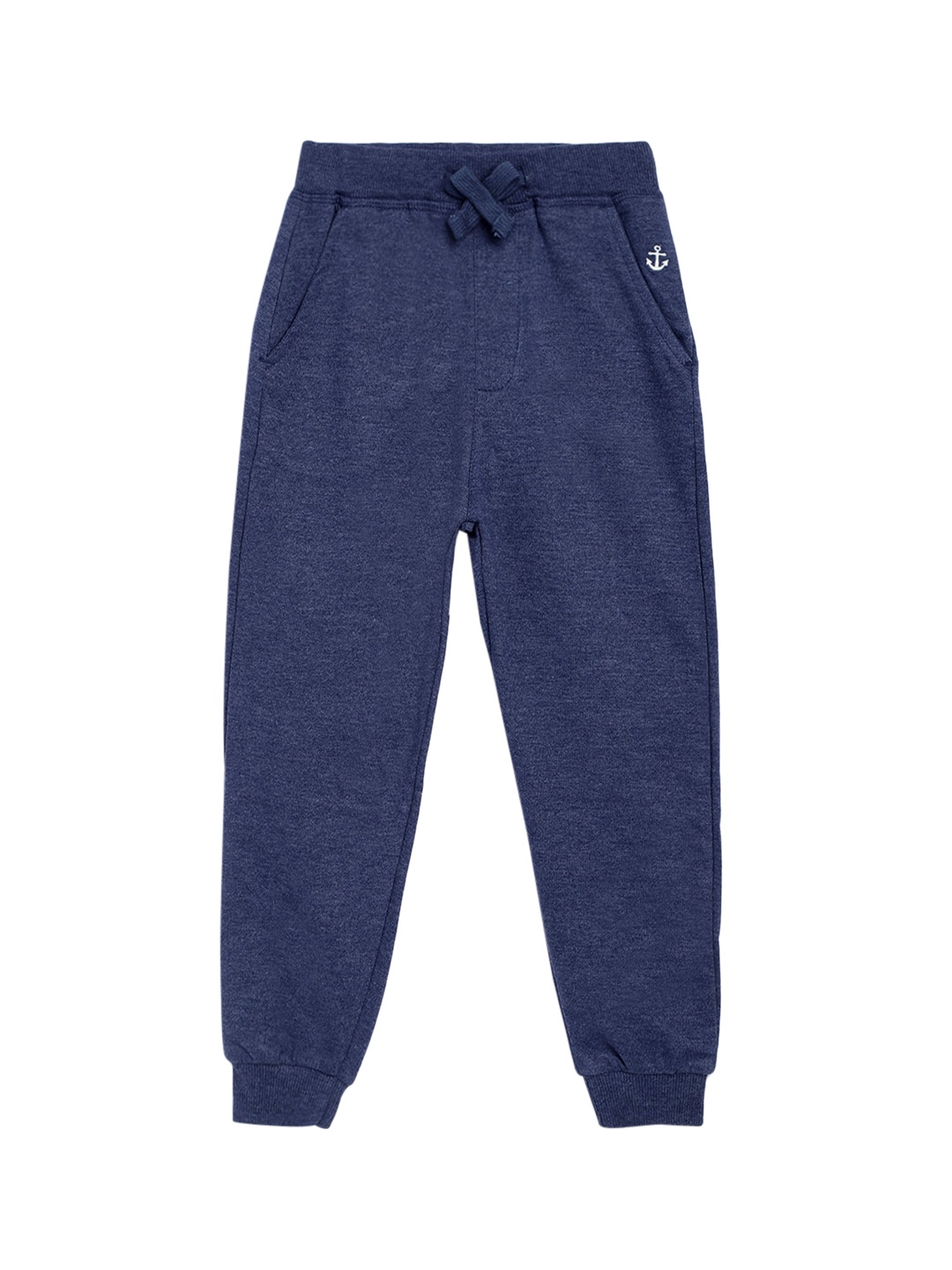 Campana Boys Blue Solid Cotton Joggers