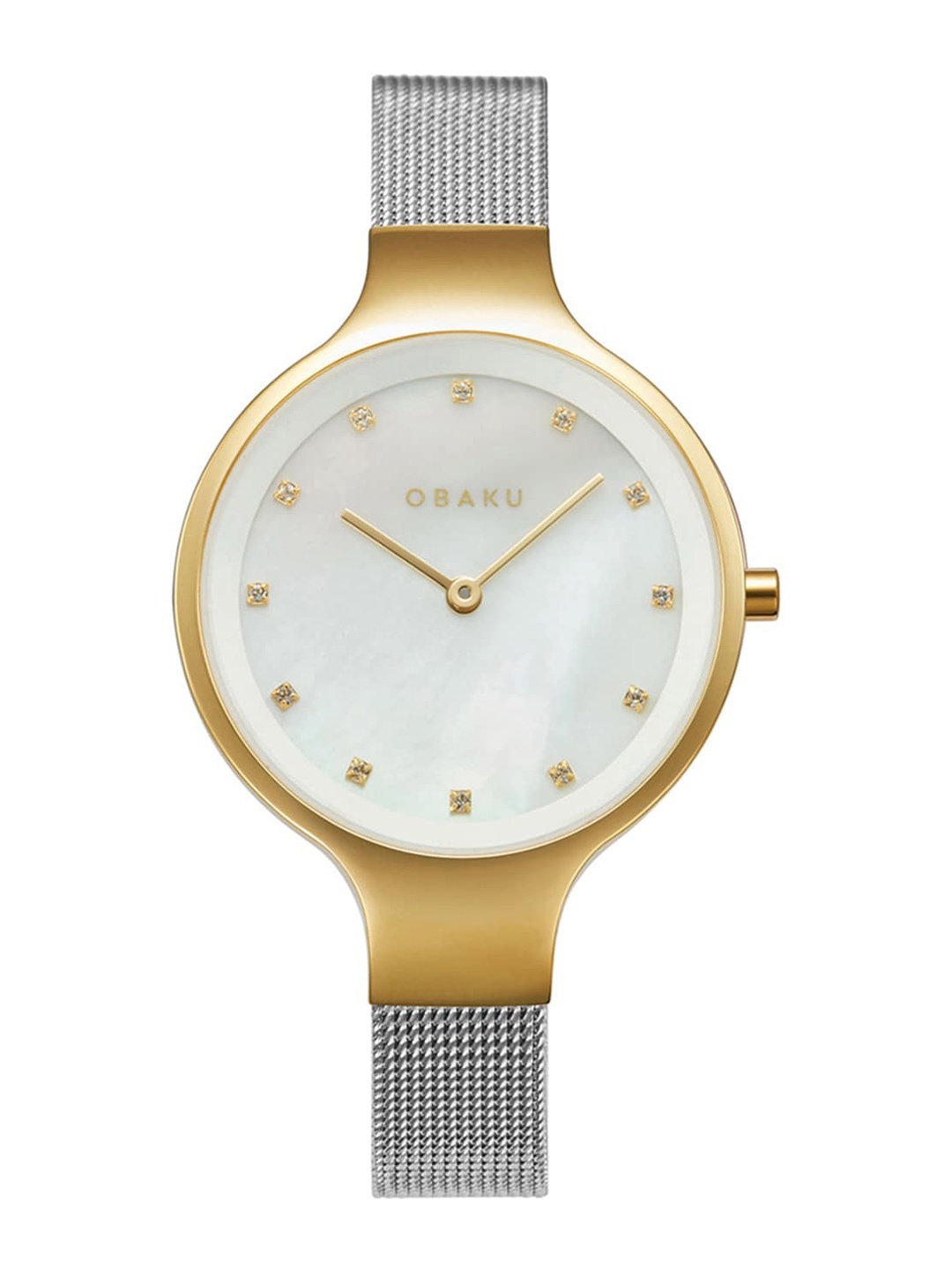 

Obaku Women White Analogue Watch V173LXGWMC-White