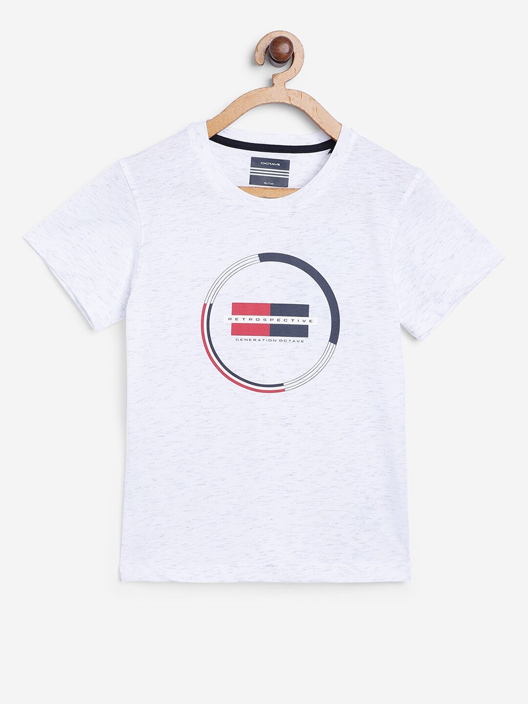 

Octave Boys White Typography Printed Applique T-shirt