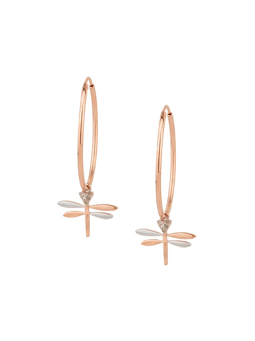 

Chumbak Gold-Toned Sterling Silver Contemporary Hoop Earrings