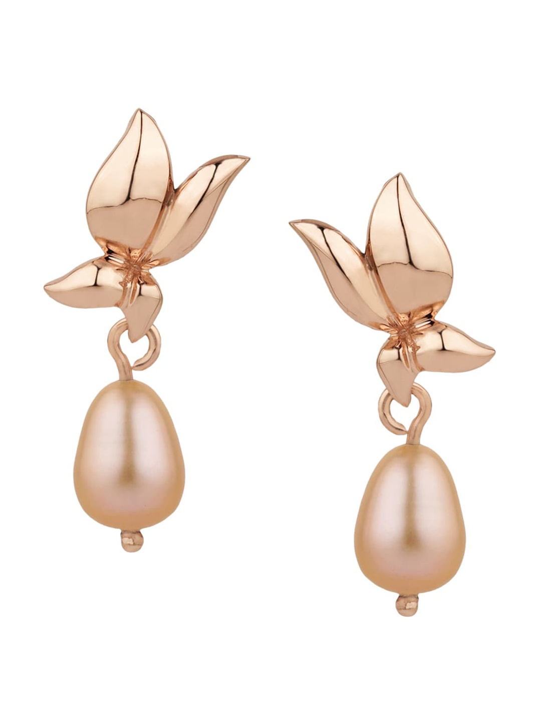 

Chumbak Rose Gold-Plated Morning Sunrise Teardrop Earrings
