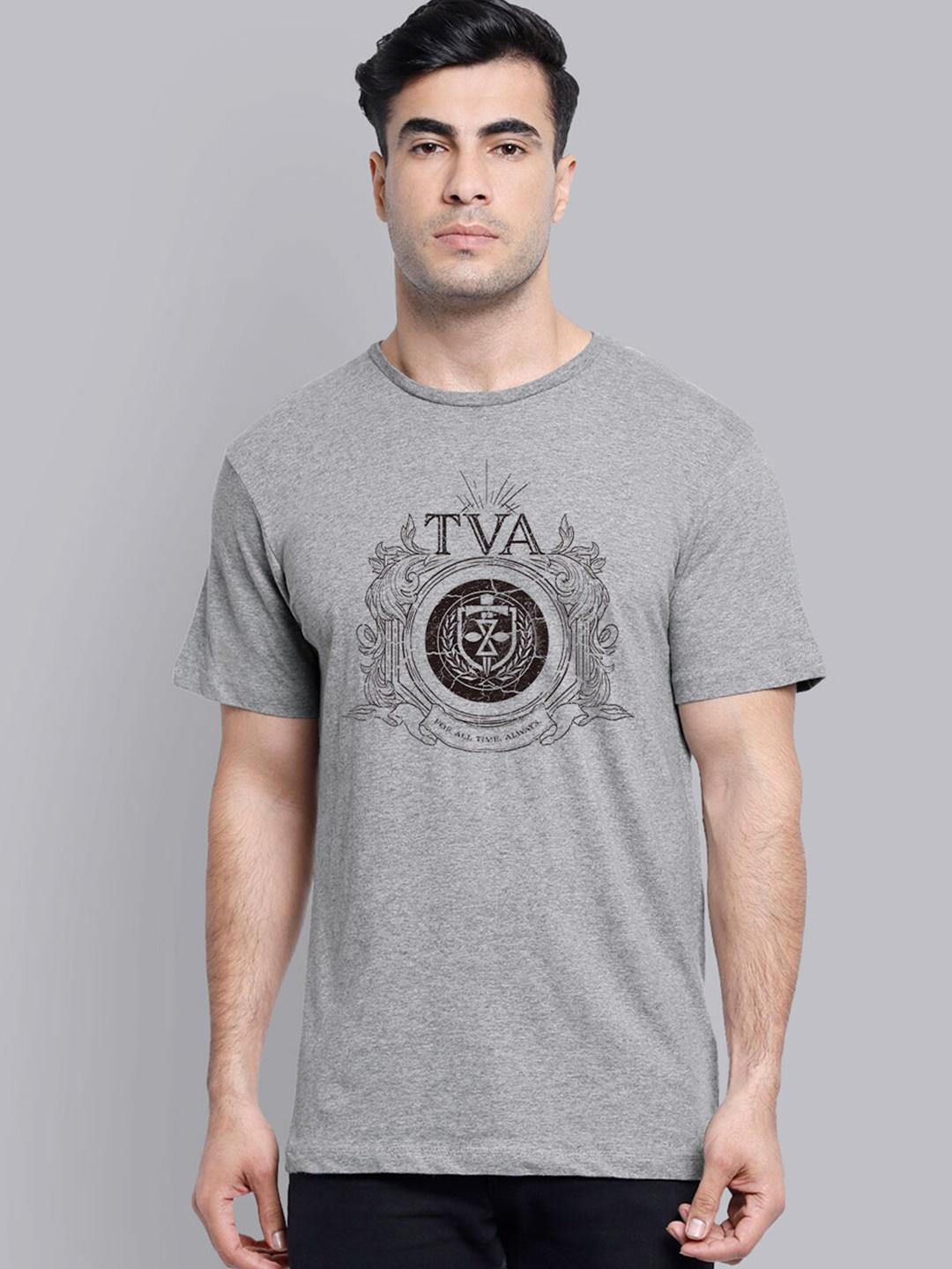

Free Authority Men Grey Loki Printed T-shirt