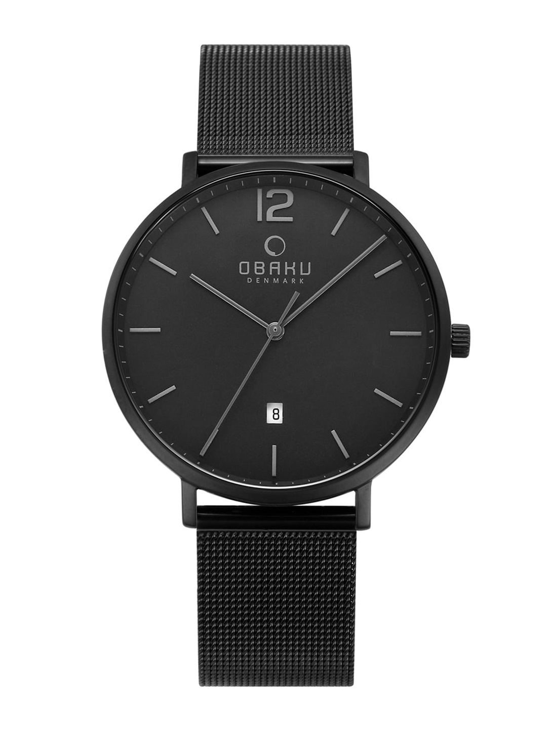 

Obaku Men Black Stainless Steel Bracelet Style Straps Analogue Watch V181GDBBMB