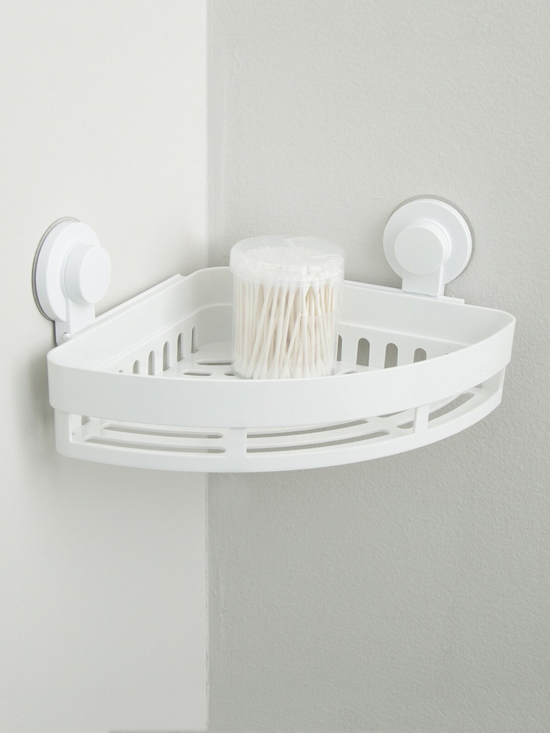 

Home Centre White Solid Orion Corner Rack With Suction Cup