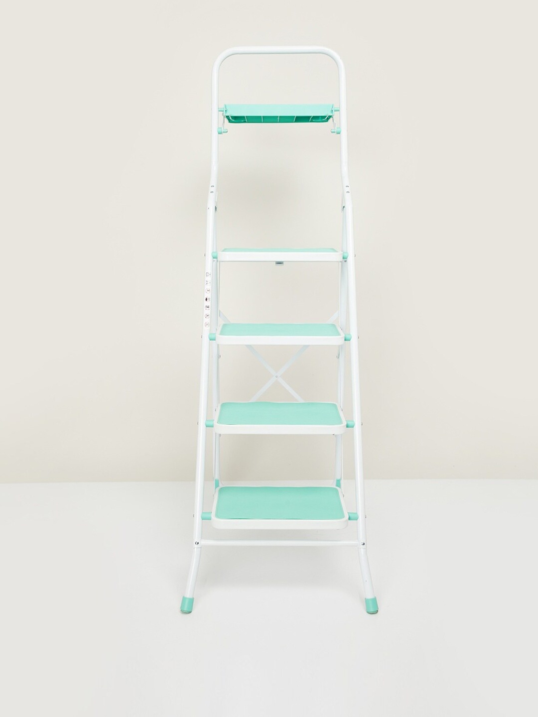 

Homecentre White & Sea Green Colourblocked Omnia Four Step Ladder