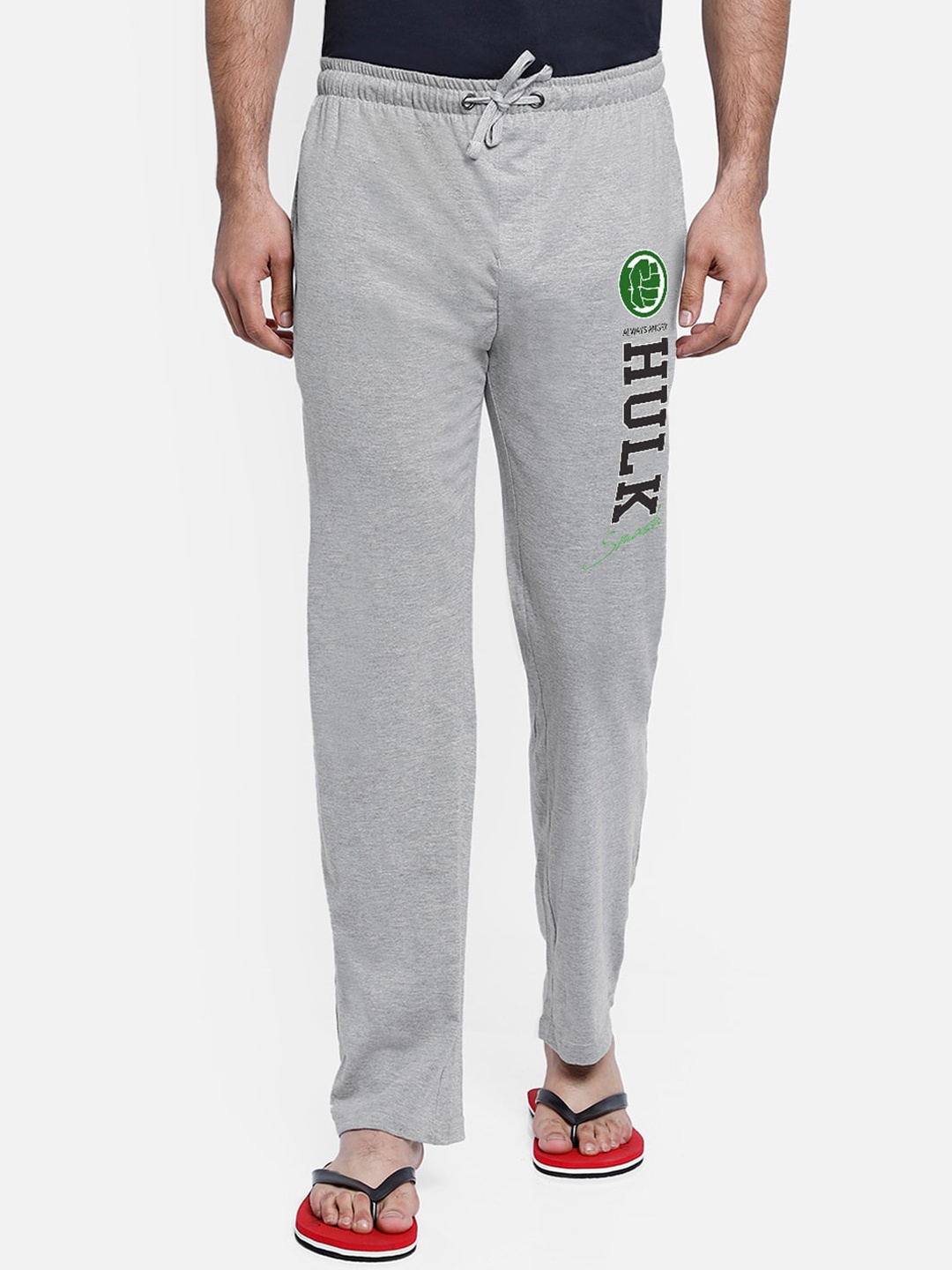 

Free Authority Men Grey Hulk Printed Lounge Pants