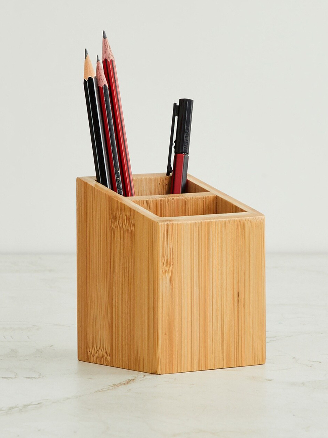 

Home Centre Brown Solid Regan Natural Bamboo Pen & Pencil Organizer
