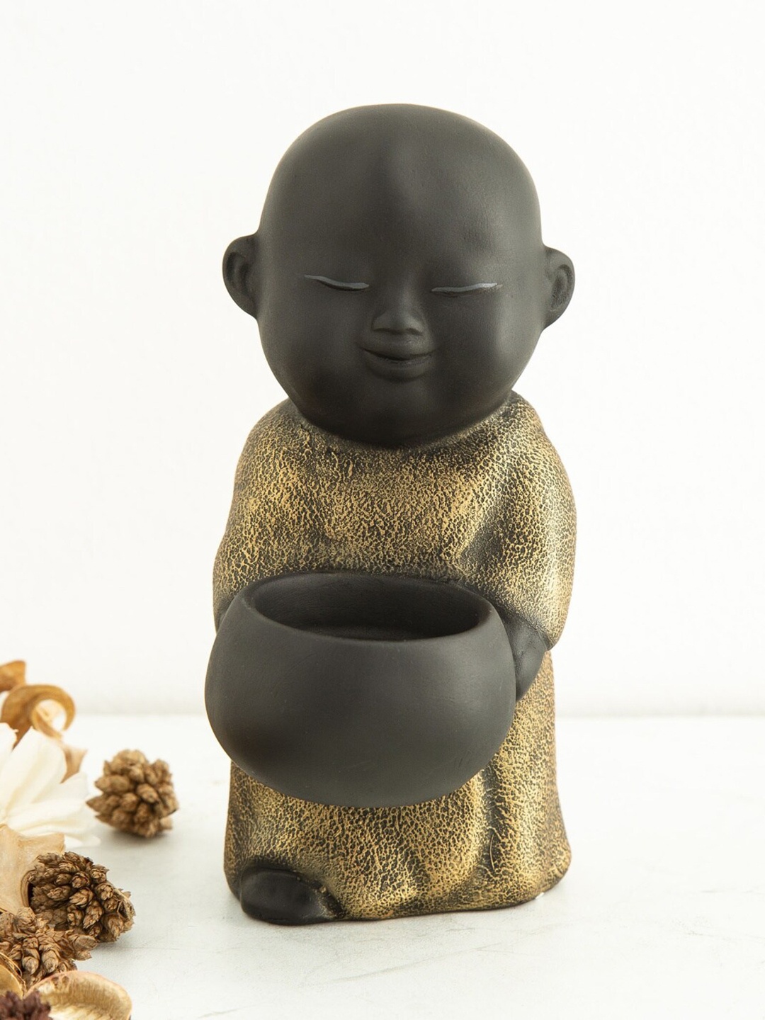 

Home Centre Brown & Gold-Toned Corsica Monk Polyresin Figurine Showpiece
