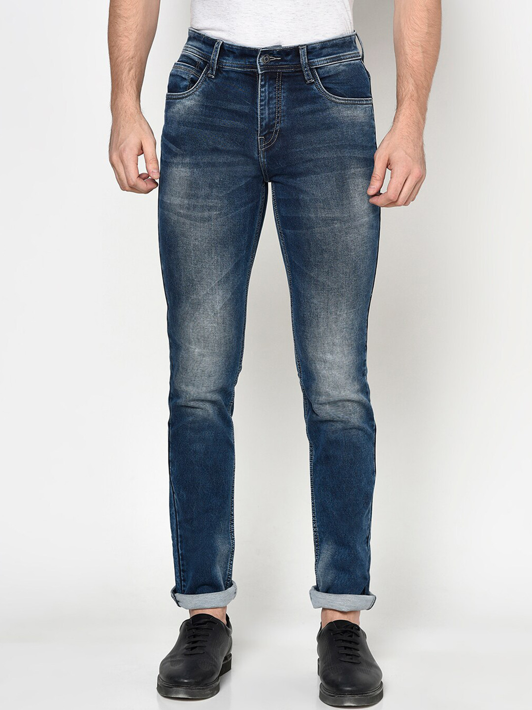 

Octave Men Navy Blue Slim Fit Heavy Fade Jeans