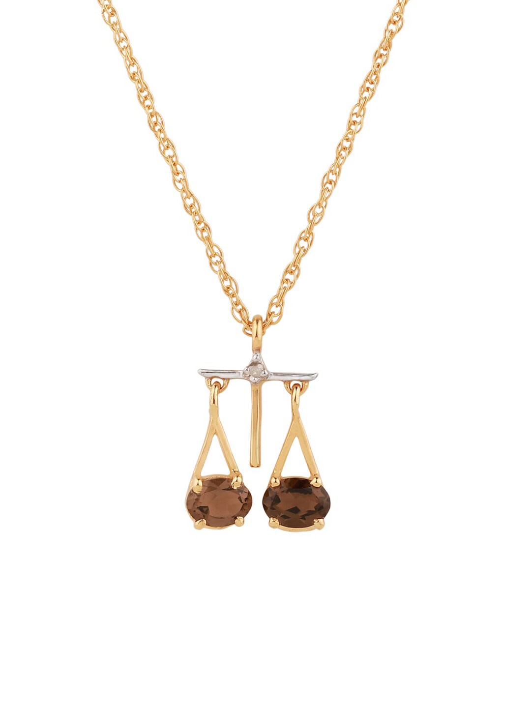 

Chumbak Yellow Sterling Silver Gold-Plated Libra Zodiac Necklace