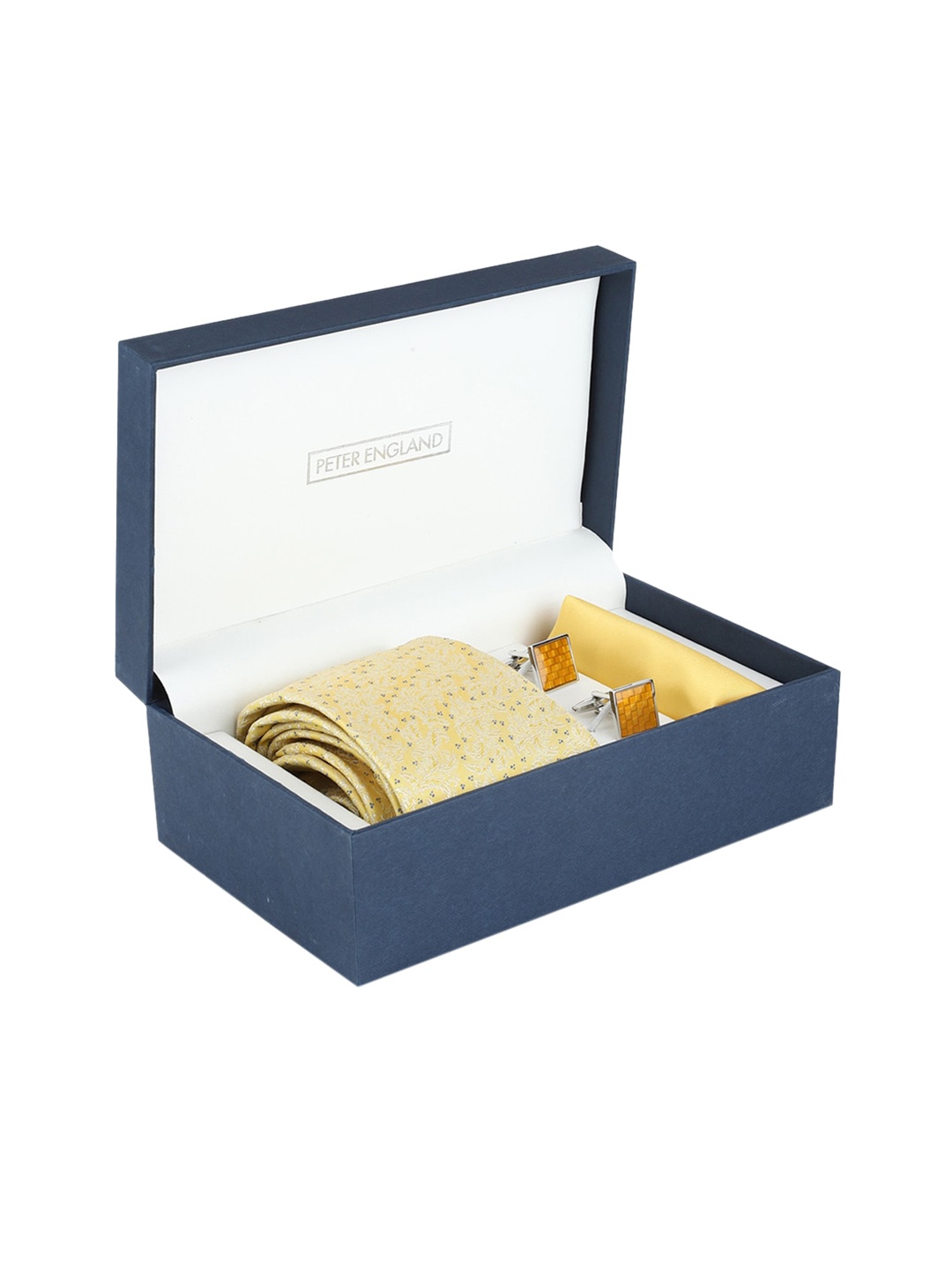 

Peter England Men Yellow & Beige Accessory Gift Set