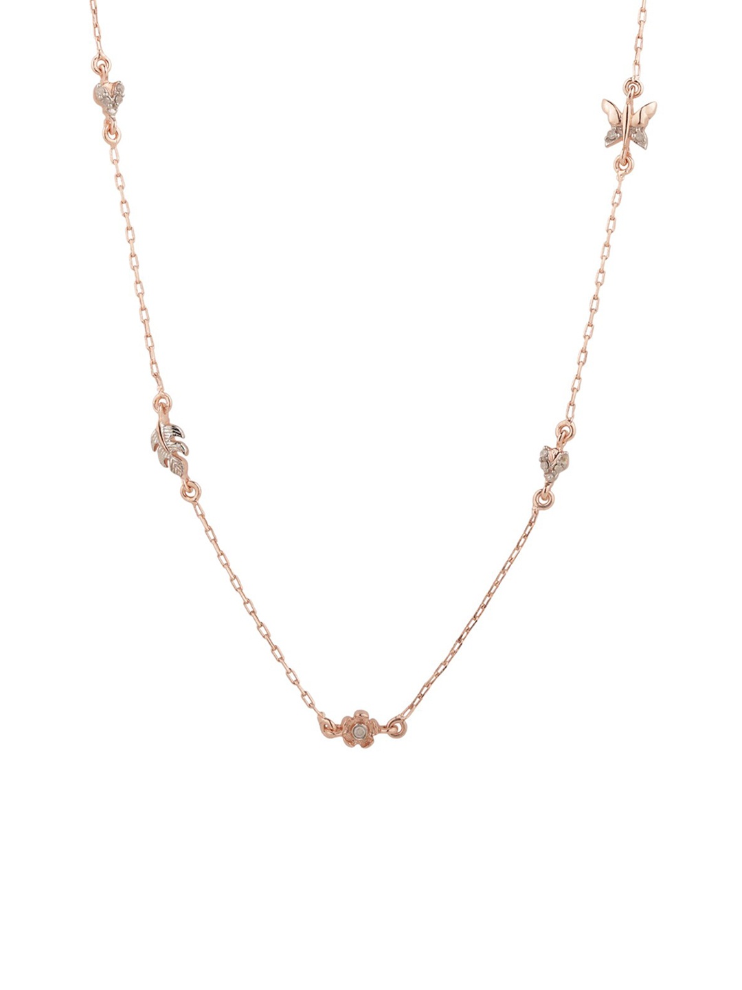 

Chumbak Rose Gold Sterling Silver Tropical State Necklace