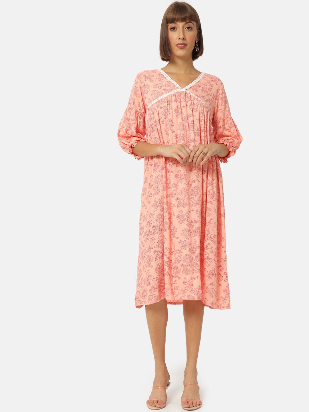 Saaki Women Pink A-Line Dress