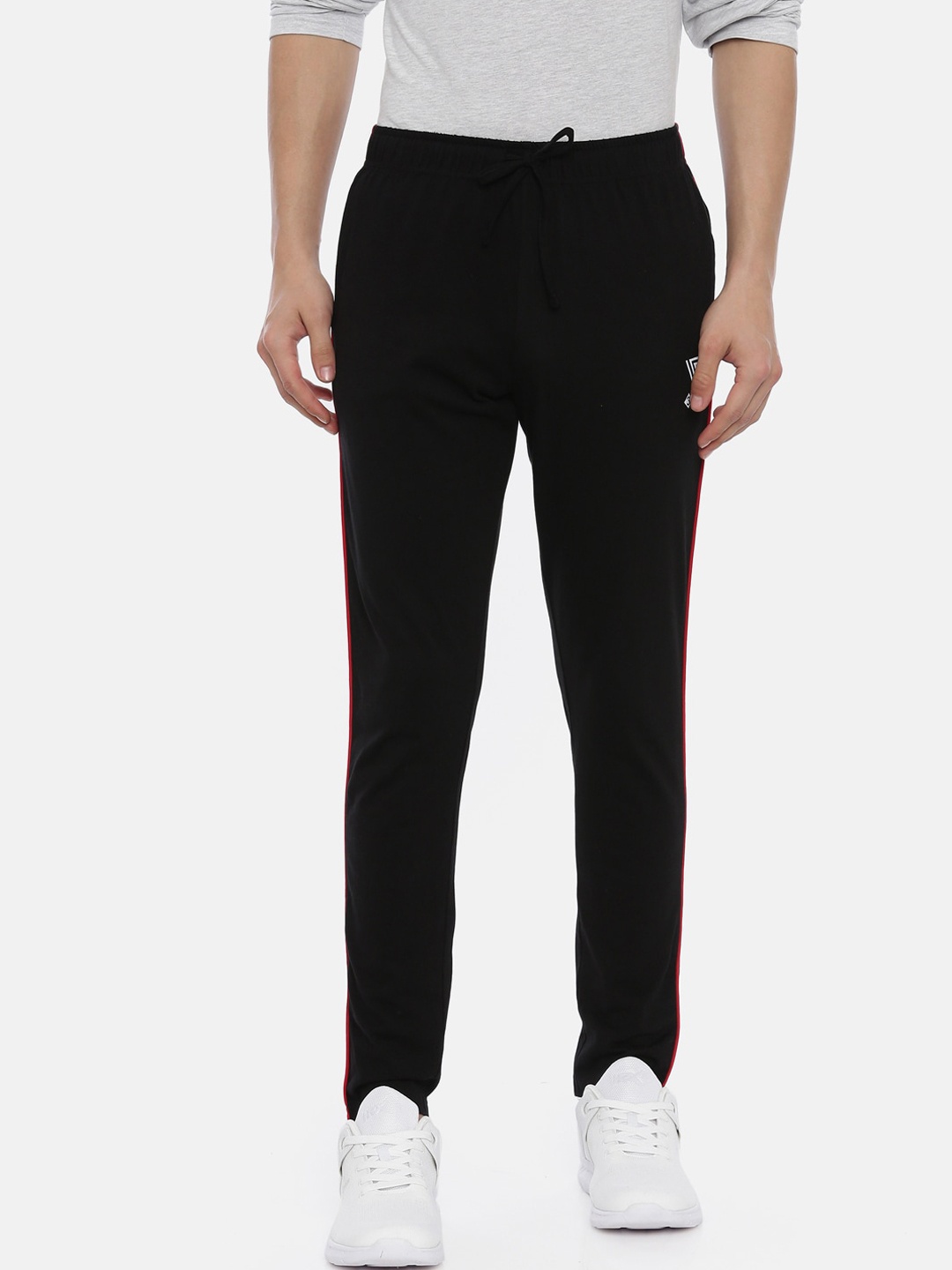

3PIN Men Black Solid Cotton Track Pants