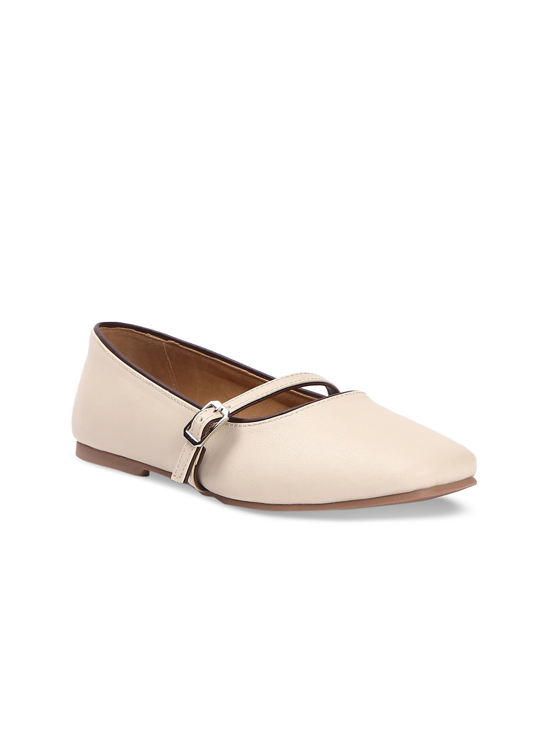 

FOREVER 21 Women Cream-Coloured Solid Ballerinas