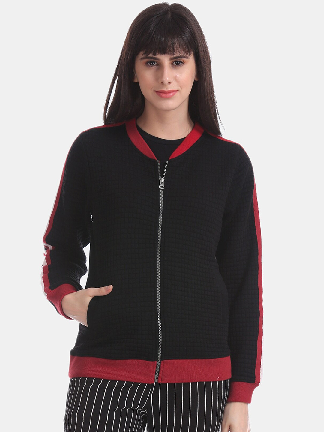 

Cherokee Women Black Solid Tailored Jacket