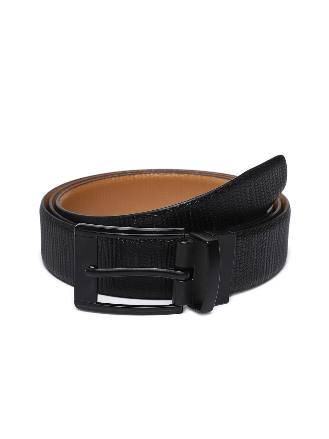 

WELBAWT Men Black Solid Regular Belts