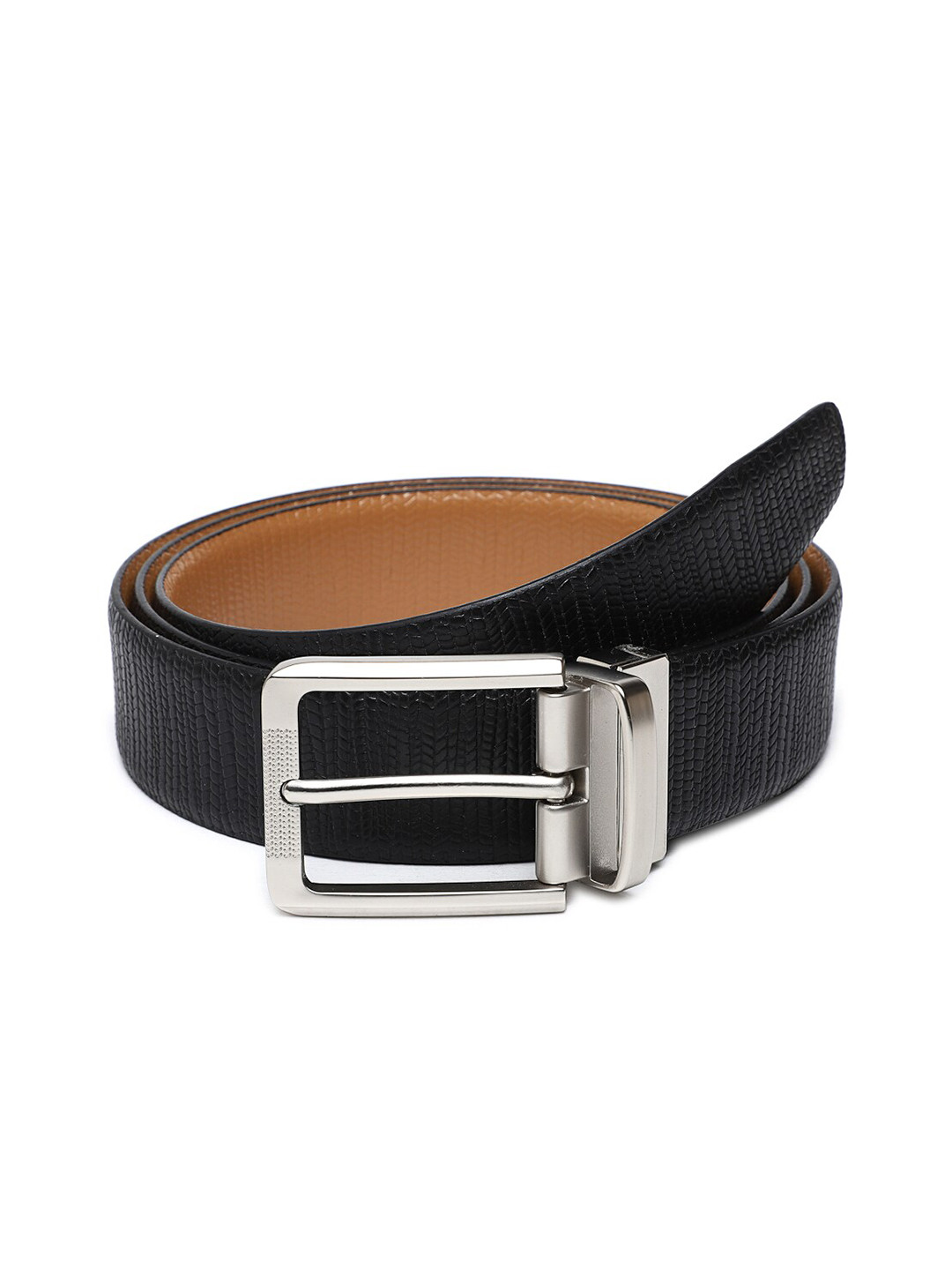

WELBAWT Men Black Solid Regular Belts