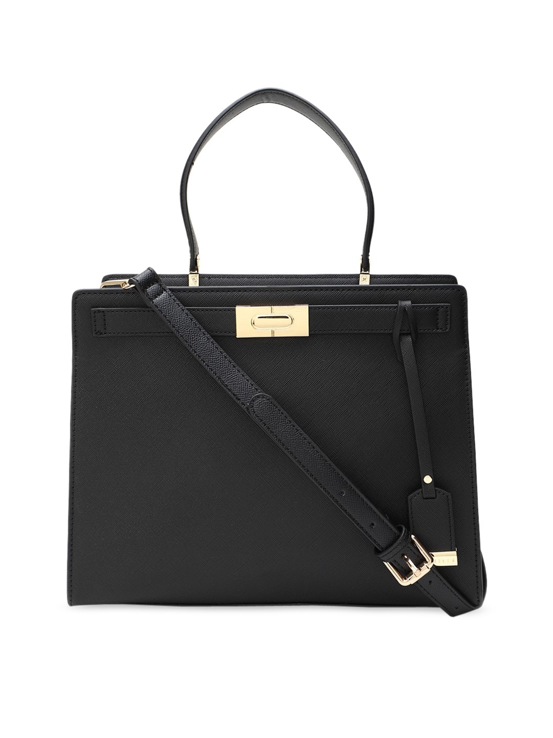 

Van Heusen Black Solid Handheld Bag