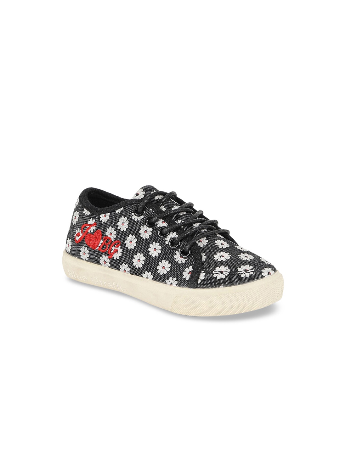 

Blue Giraffe Girls Blue Printed PU Sneakers
