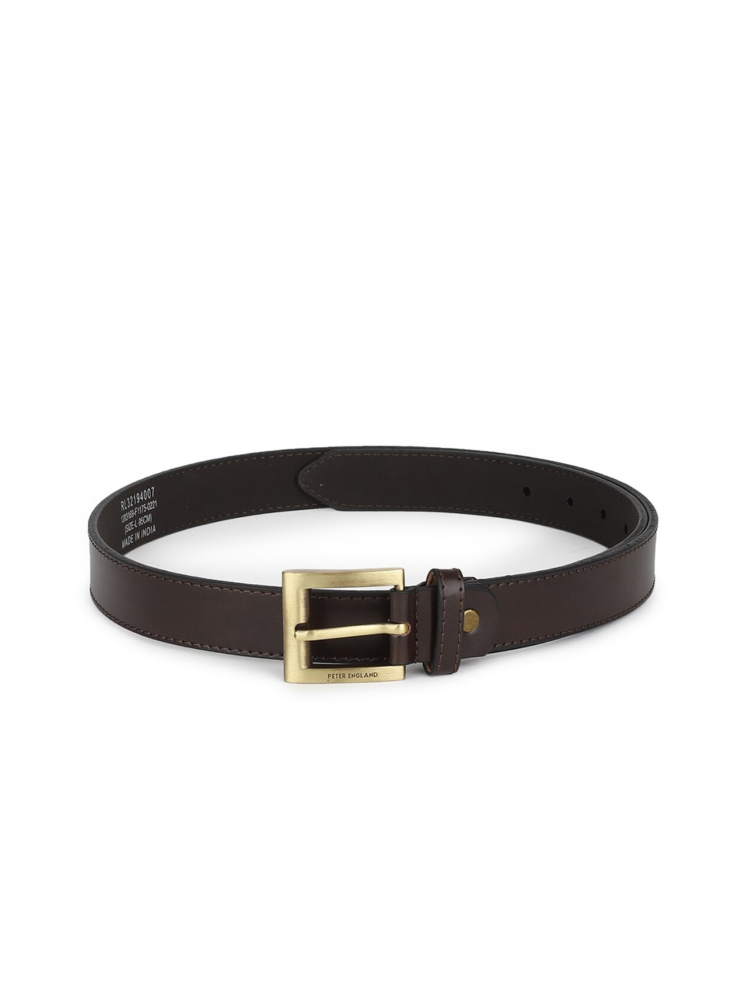 

Peter England Men Brown Solid Belt
