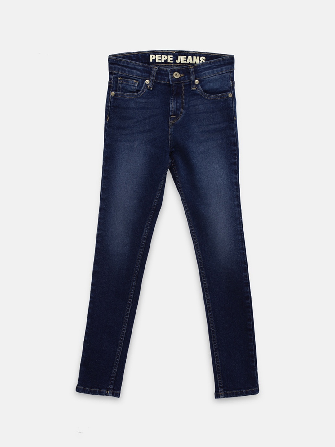 

Pepe Jeans Girls Navy Blue Skinny Fit High-Rise Clean Look Stretchable Jeans