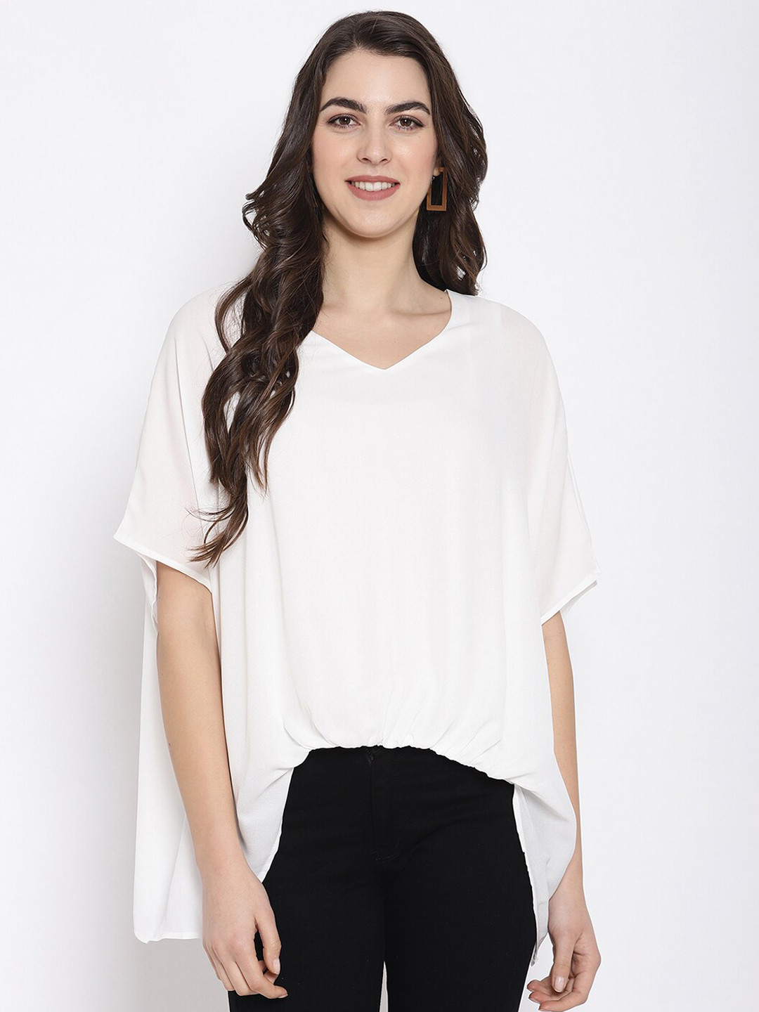

iki chic White Georgette Kaftan Top