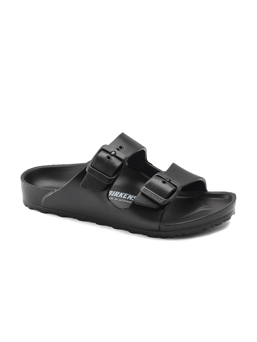 

Birkenstock Girls Arizona Essentials EVA Black Narrow Width Leather Open Toe Flats
