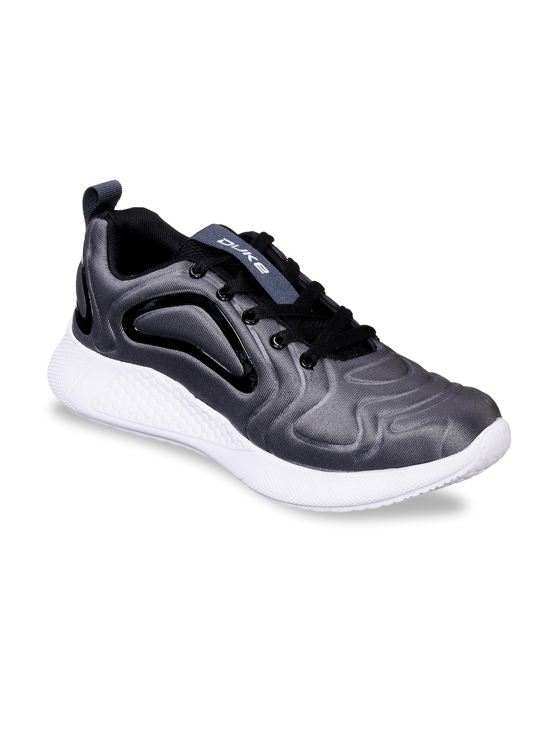 

Duke Men Grey & Black Running Shoes