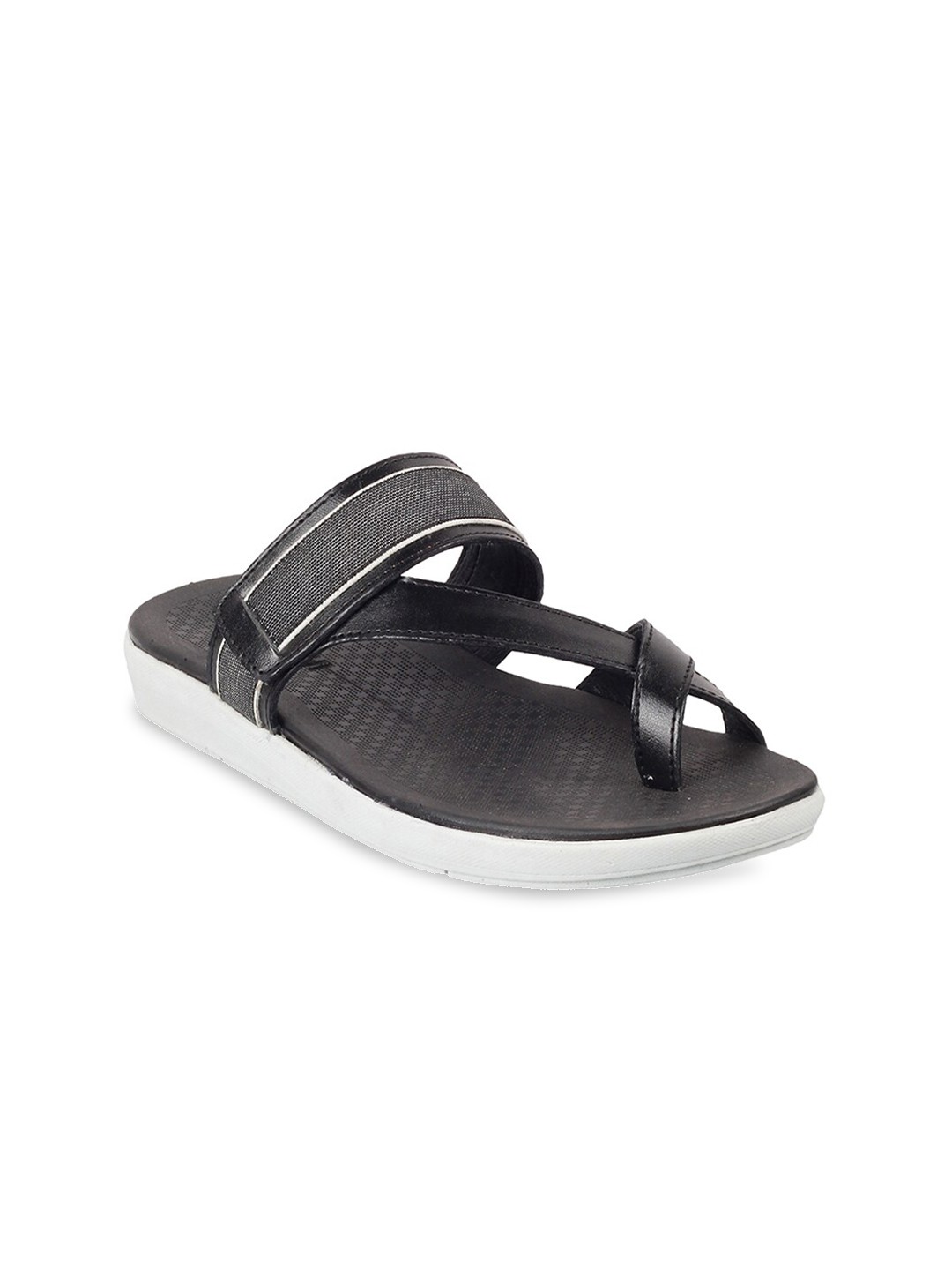

Mochi Men Black & White Comfort Sandals
