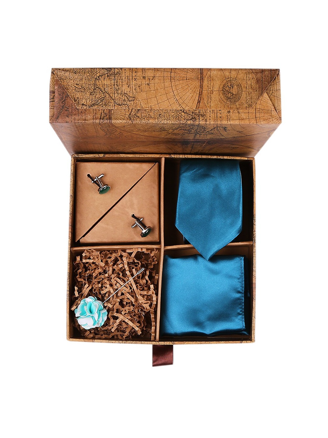 

Blacksmith Men Blue & Silver-Toned Accessory Gift Set